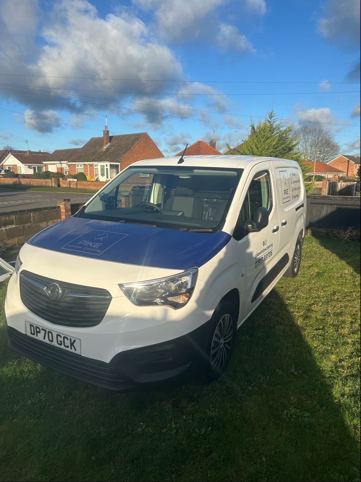 Pike Window Cleaning branded van in Norwich